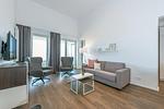 Wohnbereich mit Schlafsofa - Apartmentvilla Anna See 3-13 - Top-Hundeurlaub