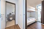 Schlafzimmer mit Etagenbett - Apartmentvilla Anna See 3-13 - Top-Hundeurlaub