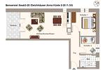 Grundriss - Deichhäuser Anna Küste 3-20 - Top-Hundeurlaub