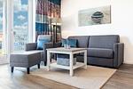 Wohn-/Essbereich mit Doppelschlafcouch - gbmv0-03 - Großenbrode - Apartmentanlage Meerblickvilla 0-03 - Top-Hundeurlaub