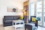 Wohn-/Essbereich mit Doppelschlafcouch - gbmv0-01 - Großenbrode - Apartmentanlage Meerblickvilla 0-01 - Top-Hundeurlaub