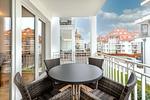 Balkon mit Gartenmöbeln - Apartmentanlage Meerblickvilla 1-15 - Top-Hundeurlaub
