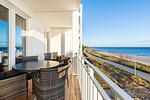Balkon mit Gartenmöbeln - Apartmentanlage Meerblickvilla 2-25 - Top-Hundeurlaub
