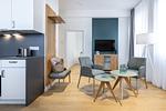 Wohn-/Essbereich mit Sitzgelegenheit - Ferienapartments am Krusespeicher 1-09 - Top-Hundeurlaub