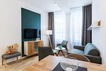 Wohn-/Essbereich mit Sitzgelegenheit - Ferienapartments am Krusespeicher 2-15 - Top-Hundeurlaub