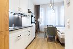 Wohn-/Schlafbereich mit Sitzgelegenheit - Ferienapartments am Krusespeicher 3-26 - Top-Hundeurlaub