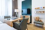Wohn-/Schlafbereich mit Sitzgelegenheit - Ferienapartments am Krusespeicher 3-33 - Top-Hundeurlaub