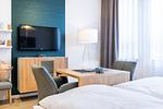 Wohn-/Schlafbereich mit Flatscreen-TV - Ferienapartments am Krusespeicher 3-34 - Top-Hundeurlaub