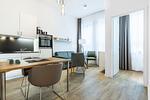 Wohn-/Essbereich mit Sitzgelegenheit - Ferienapartments am Krusespeicher 3-35 - Top-Hundeurlaub