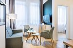 Wohn-/Essbereich mit Sitzgelegenheit - Ferienapartments am Krusespeicher 3-35 - Top-Hundeurlaub