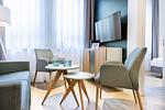 Wohn-/Essbereich mit Flatscreen-TV - Ferienapartments am Krusespeicher 3-35 - Top-Hundeurlaub