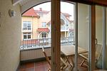 Überdachter Balkon mit Sitzgelegenheit - Dünenschloss 2-25 - Top-Hundeurlaub