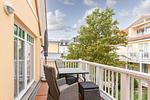 Balkon mit Gartenmöbel im kbds3-05, Dünenschloss in Kühlungsborn - Dünenschloss 3-05 - Top-Hundeurlaub