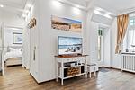 Wohnbereich mit Flatscreen-TV im kbds3-05, Dünenschloss in Kühlungsborn - Dünenschloss 3-05 - Top-Hundeurlaub