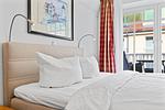 Schlafzimmer mit Doppelbett im kbds3-05, Dünenschloss in Kühlungsborn - Dünenschloss 3-05 - Top-Hundeurlaub