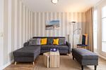Wohn-Essbereich mit Couch - Meeresblick 219 - Top-Hundeurlaub
