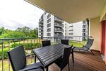 Balkon mit Sitzgelegenheiten im sinf51-1-S, Nordsee-Resort Friesland, Mellumweg 1 in Schillig - NordseeResort Friesland 51-1-S - Top-Hundeurlaub