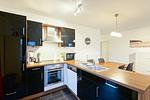Küchenzeile mit Backofen - NordseeResort Friesland 51-1-S - Top-Hundeurlaub
