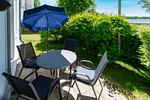 Terrasse der Ferienwohnung Seehof201 auf Usedom mit Gartenmöbel - Seehof 201 - Top-Hundeurlaub