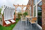 Terrasse mit Gartenmöbel - Aparthotel Anna Düne 0-04 - Top-Hundeurlaub