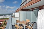 Balkon mit Sitzmöbel - Aparthotel Anna Düne 1-16 - Top-Hundeurlaub