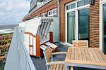 Balkon mit Strandkorb - Aparthotel Anna Düne 1-13 - Top-Hundeurlaub