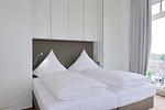 Schlafbereich mit Doppelbett - Aparthotel Anna Düne 2-27 - Top-Hundeurlaub