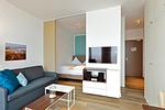 Wohn/ Essbereich mit Fernseher - Aparthotel Anna Düne 2-34 - Top-Hundeurlaub