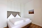 Schlafbereich mit Doppelbett - Aparthotel Anna Düne 2-32 - Top-Hundeurlaub