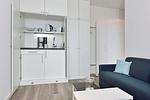 Wohnessbereich mit Küchenzeile - Aparthotel Anna Düne 2-35 - Top-Hundeurlaub