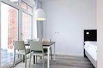 Wohn/ Essbereich mit Esstisch - Aparthotel Anna Düne 2-35 - Top-Hundeurlaub