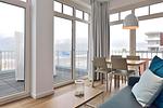 Wohn/ Essbereich mit Esstisch - Aparthotel Anna Düne 2-38 - Top-Hundeurlaub