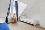 Schlafzimmer mit zwei Einzelbetten - Sünnslag 23 - Top-Hundeurlaub