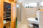 Badezimmer mit Saunabereich - Ostseepark Rügen 21 - Top-Hundeurlaub