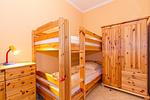 Schlafzimmer mit Etagenbett - Dünenschloss 1-30 - Top-Hundeurlaub