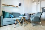 Wohn-Essbereich mit Couch - Krusespeicher 6-69 - Top-Hundeurlaub