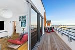 Terrasse - Ferienwohnung Art and Soul Penthouse, App. 27 Olpenitz - Top-Hundeurlaub