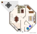 Grundriss - Ferienhaus  Achteck am Deich, Graureiherweg 4a - Top-Hundeurlaub