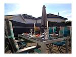 Terrasse - Ferienhaus Achtkanthus Achtern Diek - Top-Hundeurlaub