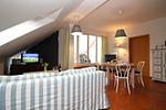 Wohnzimmer - Appartementhaus Villa Sanssouci Fewo 2 "Kaptain's Kiek" - Top-Hundeurlaub