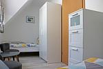 Schlafzimmer - Haus: Terrasse, Seeblick, Sauna- und Schwimmbadnutzung - Top-Hundeurlaub