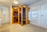 Sauna - Ferienhaus Meinholdstraße mit eigener Sauna, Kamin, 4 Schlafzimmern ca. 500m vom Ostseestrand - Top-Hundeurlaub