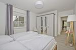 Schlafzimmer - FeWo 01 MEERglück: Terrasse - Top-Hundeurlaub