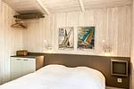 1. Schlafzimmer mit Doppelbett - Ferienhaus 01 - Top-Hundeurlaub