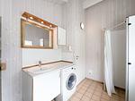 Badezimmer mit Waschmaschine - Ferienhaus 23 - Top-Hundeurlaub