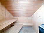 Sauna von innen - Ferienhaus 23 - Top-Hundeurlaub