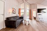 Wohnzimmer mit Zugang zur Terrasse - Ferienhaus 06 - Top-Hundeurlaub