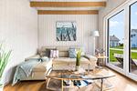 Wohnzimmer - Ferienhaus Meeresmuschel Olpenitz - Top-Hundeurlaub