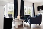 Wohlig entspannen: Gemütliches Wohnzimmer mit Smart-TV. - Graftblick am Meer (48.0.S) - Top-Hundeurlaub
