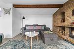 Wohnzimmer - Ferienhaus Pegelbude Dagebüll - Top-Hundeurlaub